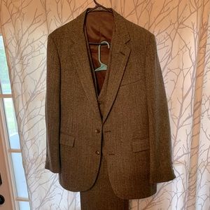 Vintage 3 piece suit - Aldo Chinnici - Brown tweed suit
